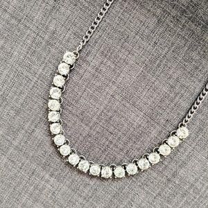 Circular Crystal Necklace (EUC)